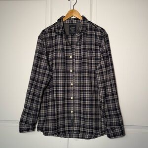 Vintage Grayers Black and White Plaid Button-Up Shirt